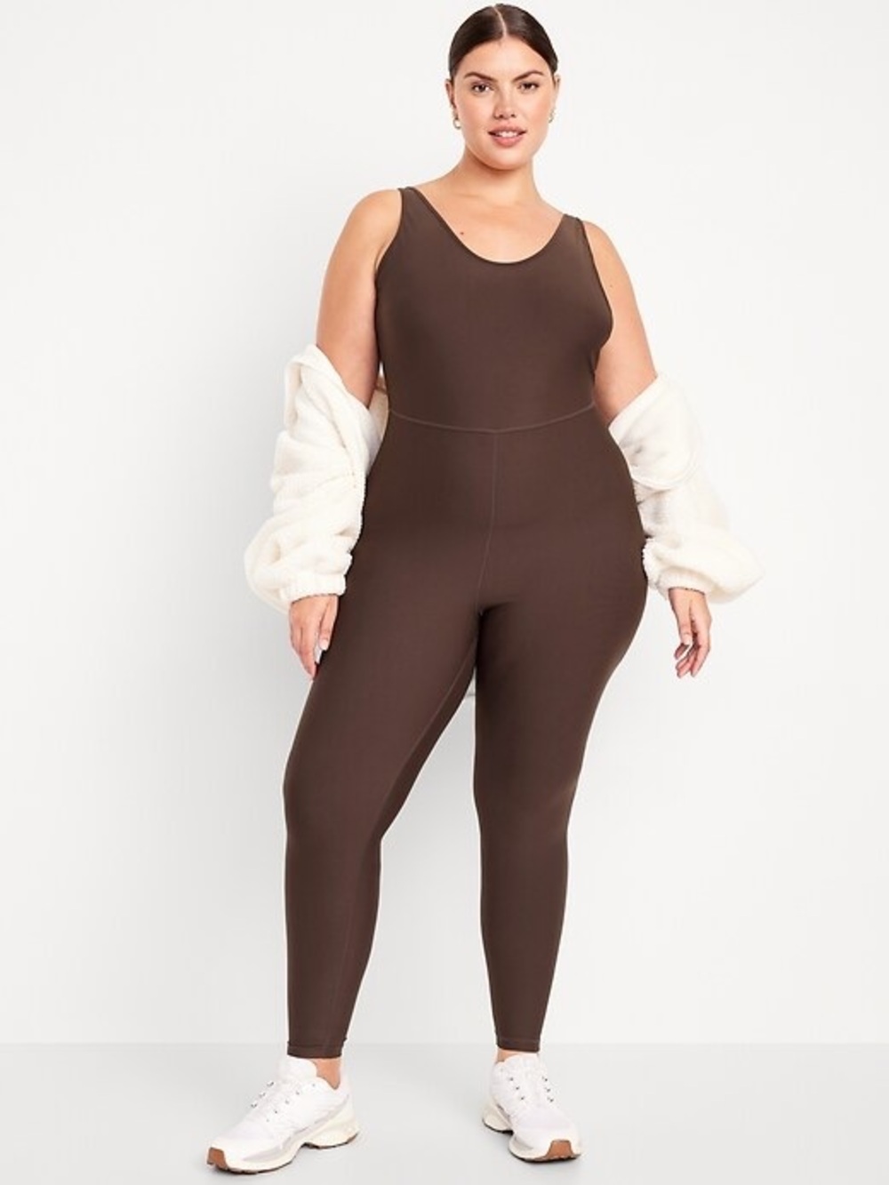 Old Navy Sleeveless PowerSoft 7/8 Bodysuit Jumpsuit Size XXL Brown